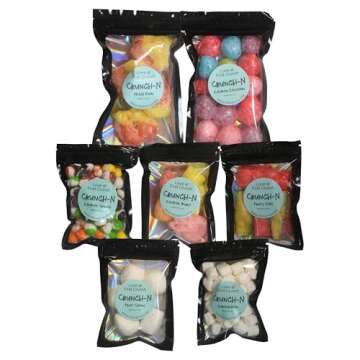 Crunch-N 7PCS Freeze Dried Candy Sample Pouch Snack
