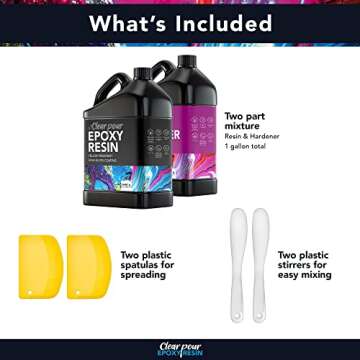 Clear Pour 1 Gallon Epoxy Resin Kit - Premium Clear Resin for DIY Projects