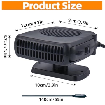 MEIDAYAI Car Heater 12V 200W, Fast Heating Defroster for Windshield, 2-in-1 Portable Heater and Cool...