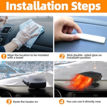 MEIDAYAI 12V Car Heater 200W - Fast Heating & Defrosting