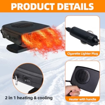 MEIDAYAI 12V Car Heater 200W - Fast Heating & Defrosting