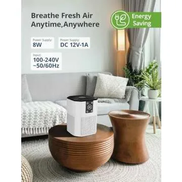Compact Cobectal Air Purifier with HEPA Filter for Home