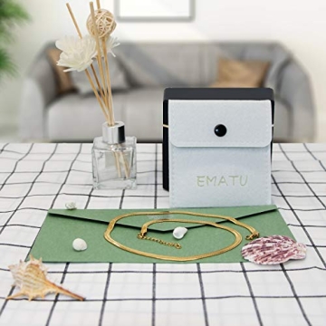 Elegant EMATU 18k Gold Plated Herringbone Choker