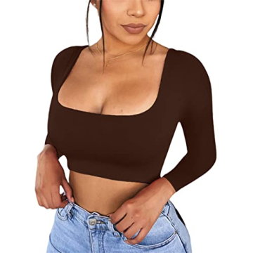 Stunning Avanova Women's V-neck Long Sleeve Crop Top