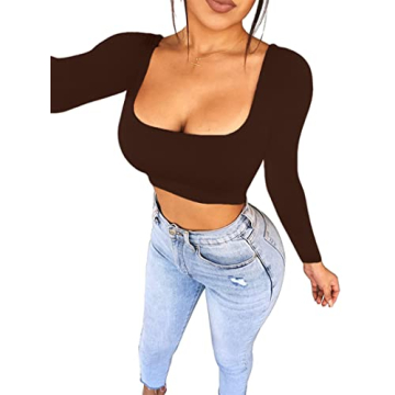 Stunning Avanova Women's V-neck Long Sleeve Crop Top