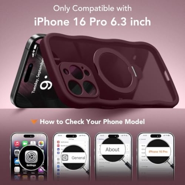 GolbinBox iPhone 16 Pro Case for Women - Stylish, Magnetic Stand & Protection