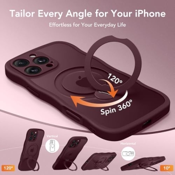 GolbinBox iPhone 16 Pro Case for Women with Magnetic Stand