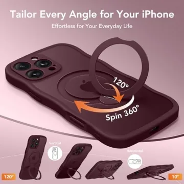 GolbinBox iPhone 16 Pro Case for Women with Magnetic Stand