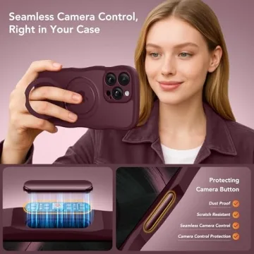 GolbinBox iPhone 16 Pro Case for Women with Magnetic Stand