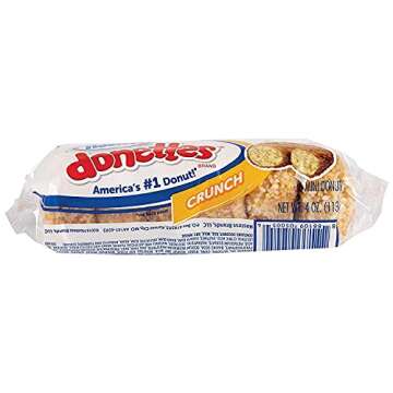 Hostess Donettes Variety Pack | Powdered, Frosted, Double Chocolate, and Crunch | 12 Packs (72 Donettes)