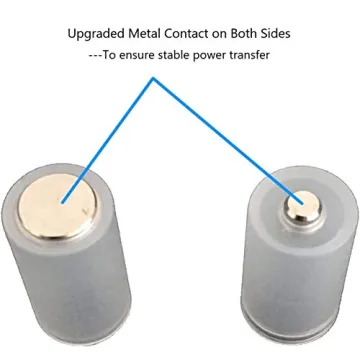 HOMEFUNTIME Battery Adapter Converter for AAA to AA Battery Transparent Cases Holder Shell with Metal Contacts on Bottom(Clear Color,Pack of 4)