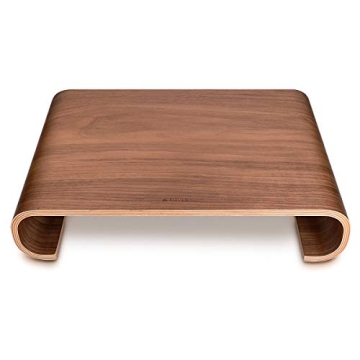 Navaris Wood Monitor Stand Riser - Stylish Desktop Organizer