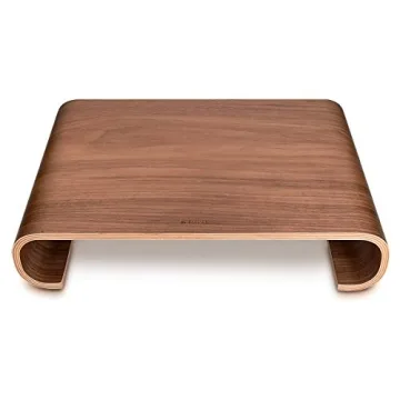 Navaris Wood Monitor Stand Riser - Stylish Desktop Organizer