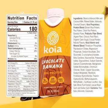 Koia Chocolate Banana Protein Shake - 20g Plant Protein