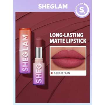 SHEGLAM Dynamatte Boom Waterproof Matte Lipstick - Bold & Long Lasting