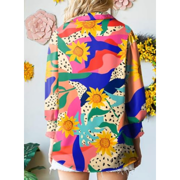 Astylish Oversized Boho Shirt for Women - V-Neck Blouse