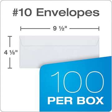Quality Park #10 Security Envelopes, No Window, Redi-Strip Self Seal Envelopes, 24-lb White Wove, 4-1/8" x 9-1/2", 100 per Box (QUA69117)
