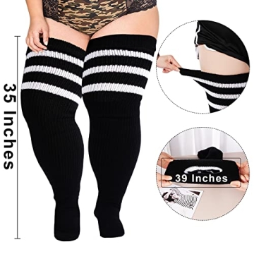 Plus Size Thigh High Socks for Thick Thighs - Stylish Warmth