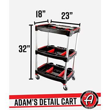 Adam's Polishes Detailing Cart Mobile Storage Organizer
