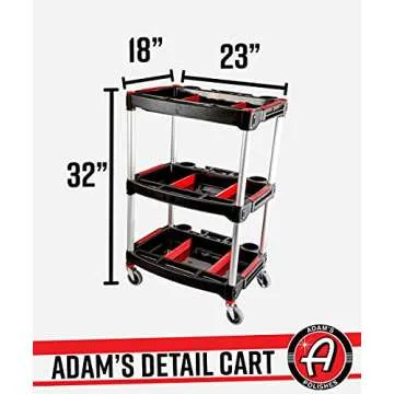Adam's Polishes Detailing Cart Mobile Storage Organizer