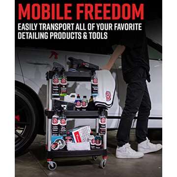 Adam's Polishes Detailing Cart Mobile Storage Organizer