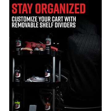 Adam's Polishes Detailing Cart Mobile Storage Organizer