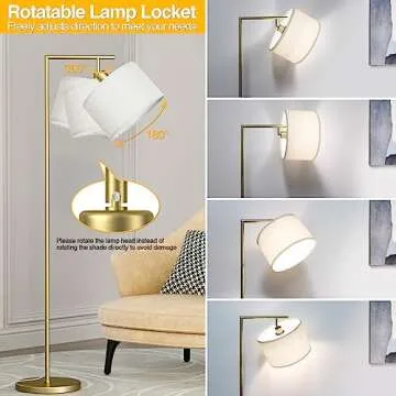 Stylish CNXIN Floor Lamp with 3 Color Temperatures