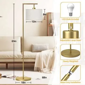 Stylish CNXIN Floor Lamp with 3 Color Temperatures