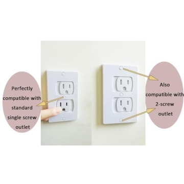 Self Closing Outlet Cover 4-Pack for Baby Proofing Safety
