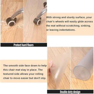 AiBOB Chair Mat for Hardwood Floors - 36x48 Size