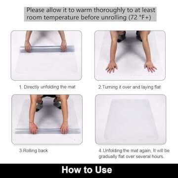 AiBOB Chair Mat for Hardwood Floors - 36x48 Size