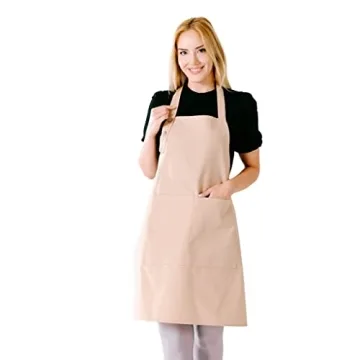 TOSHE Cotton Apron for Women - Waterdrop Resistant & Stylish in 10 Colors