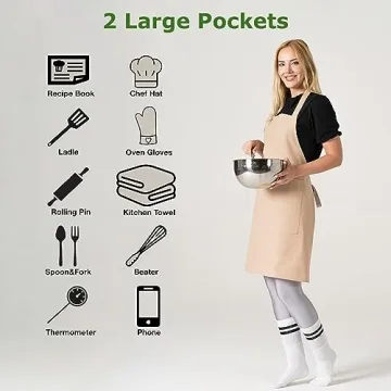 TOSHE Waterdrop Resistant Cotton Apron - 10 Colors