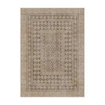 RUGGABLE Founders Washable Rug - Vintage Area Rug for Living Room Bedroom Kitchen - Non-Slip, Pet & ...