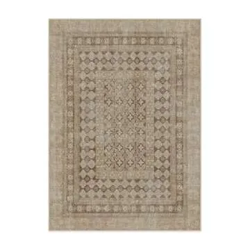 RUGGABLE Founders Washable Rug - Vintage Area Rug for Living Room Bedroom Kitchen - Non-Slip, Pet & ...