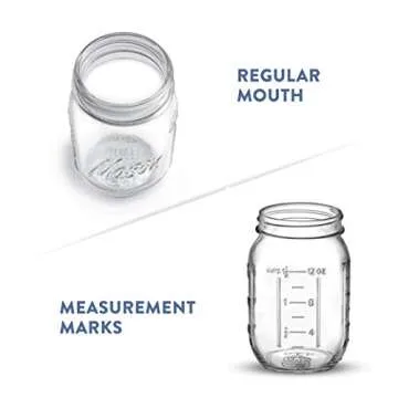 Paksh Novelty Mason Jars 16 Oz - 5 Pack Canning Container