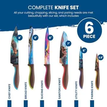 CHEF'S VISION Jurassic Knife Set with Stunning Designs