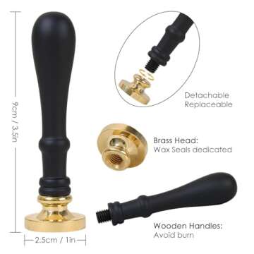 UNIQOOO Little Bee Wax Seal Stamp-Sealing Wax Stamp Great for Embellishment of Envelopes, Wedding Invitations, Wine Packages, Snail Mails, Gift Idea for Bee Collectors