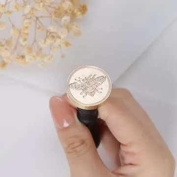UNIQOOO Little Bee Wax Seal Stamp-Sealing Wax Stamp Great for Embellishment of Envelopes, Wedding Invitations, Wine Packages, Snail Mails, Gift Idea for Bee Collectors