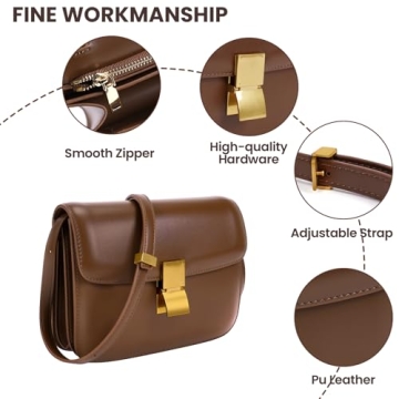 GETERUUV Small Crossbody Bag Stylish PU Leather Handbag