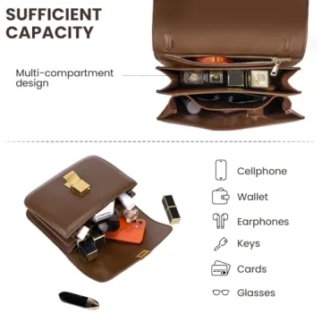 GETERUUV Small Crossbody Bag Stylish PU Leather Handbag