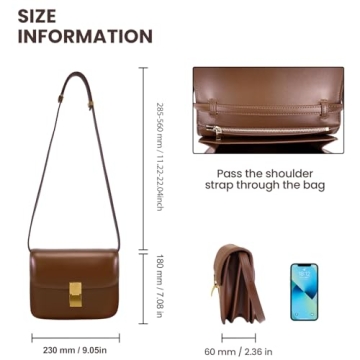 GETERUUV Small Crossbody Bag Stylish PU Leather Handbag