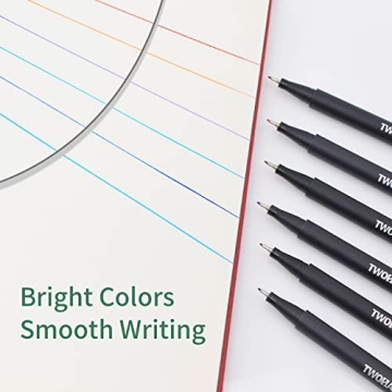 YISAN Colored Fine Tip Pens - 24 Vibrant Colors