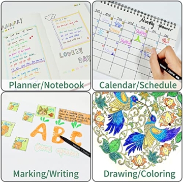 YISAN Colored Fine Tip Pens - 24 Vibrant Colors