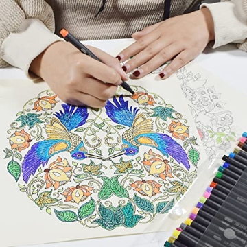 YISAN Colored Fine Tip Pens - 24 Vibrant Colors