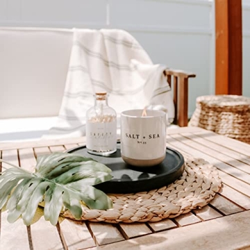 Ocean Scented Candle with Stone Jar | 12oz | Long Burn Time