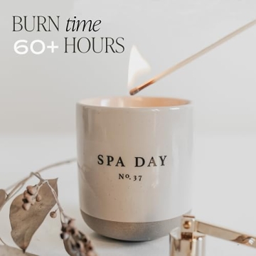 Ocean Scented Candle with Stone Jar | 12oz | Long Burn Time