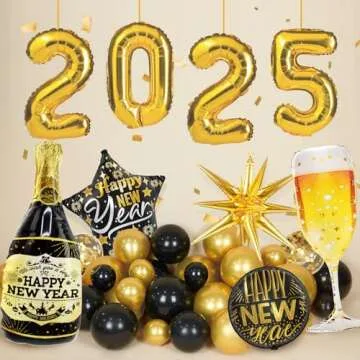 Happy New Year Decorations for 2025 Party Supplies