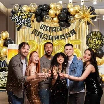 Happy New Year Decorations for 2025 Party Supplies