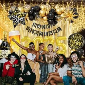 Happy New Year Decorations for 2025 Party Supplies